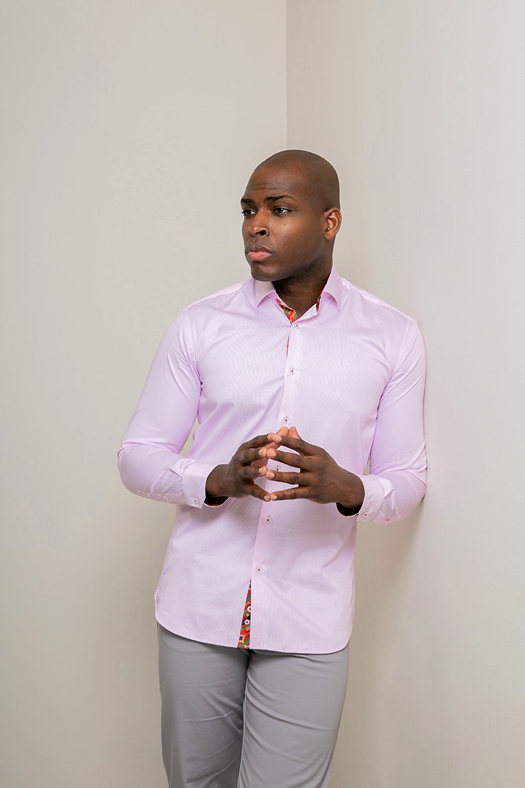 "PINK PINSTRIPE" - SHRIT