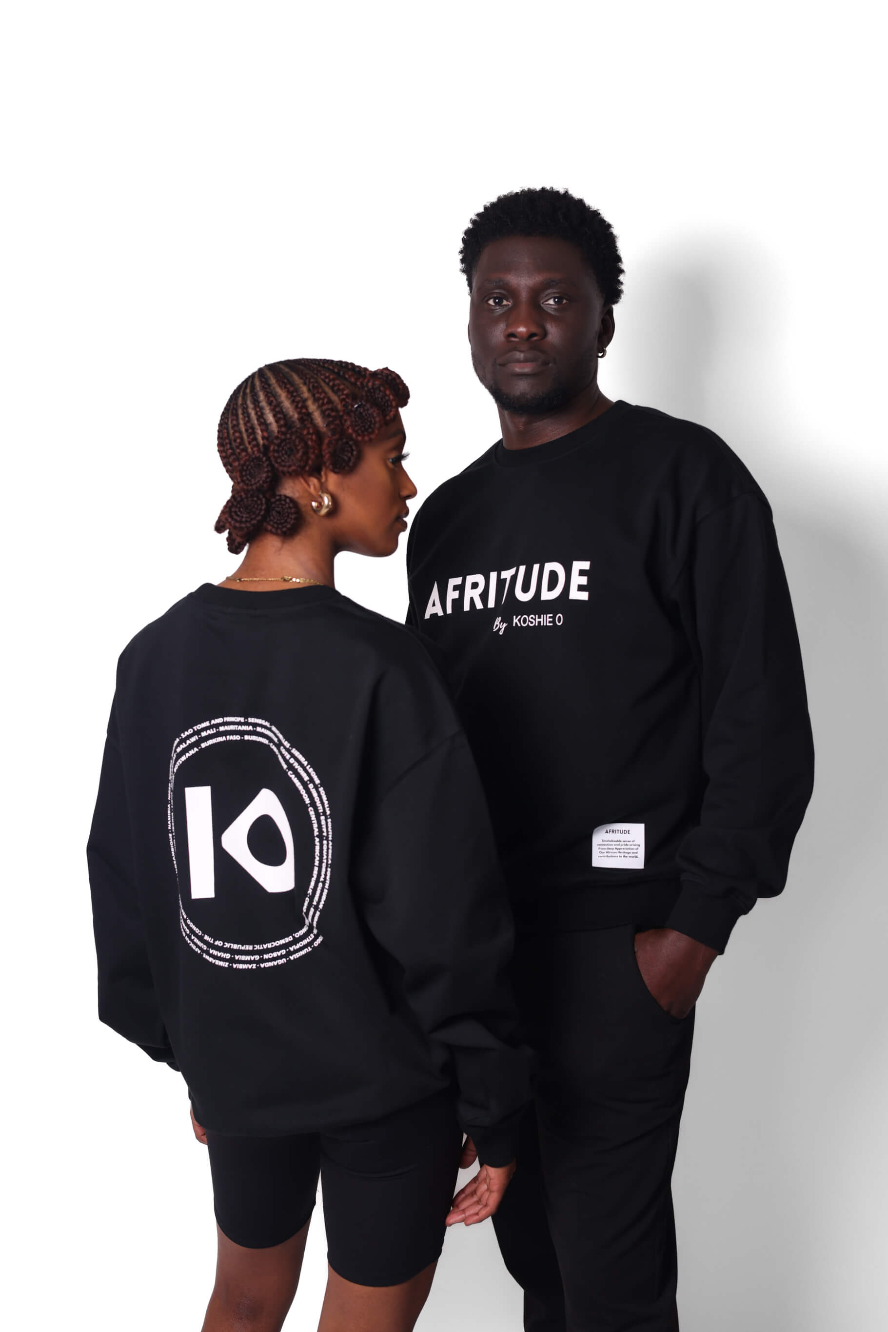 AFRICA UNITE CREW NECK BLACK