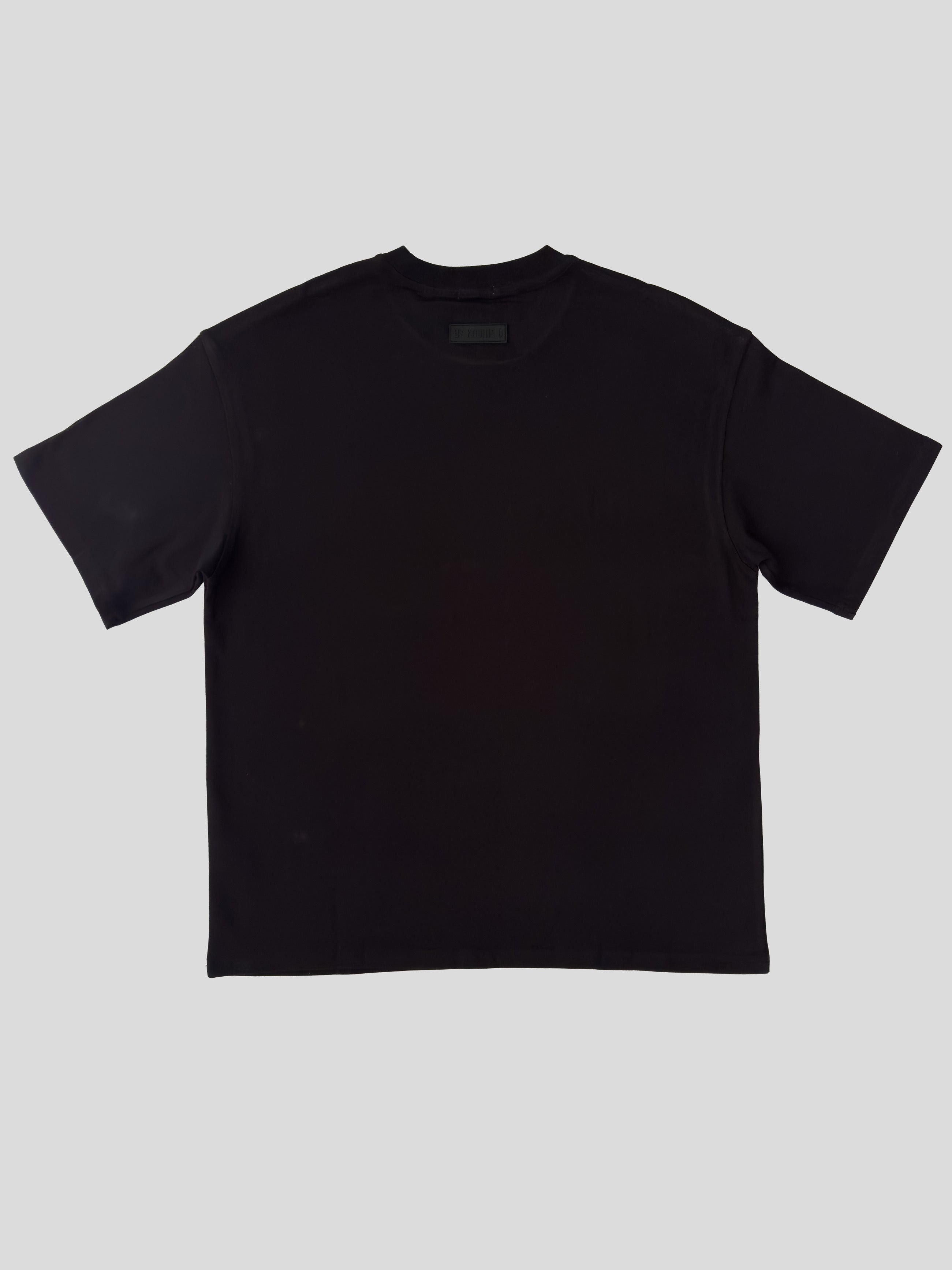 Afritude Flocked Print Black Tshirt