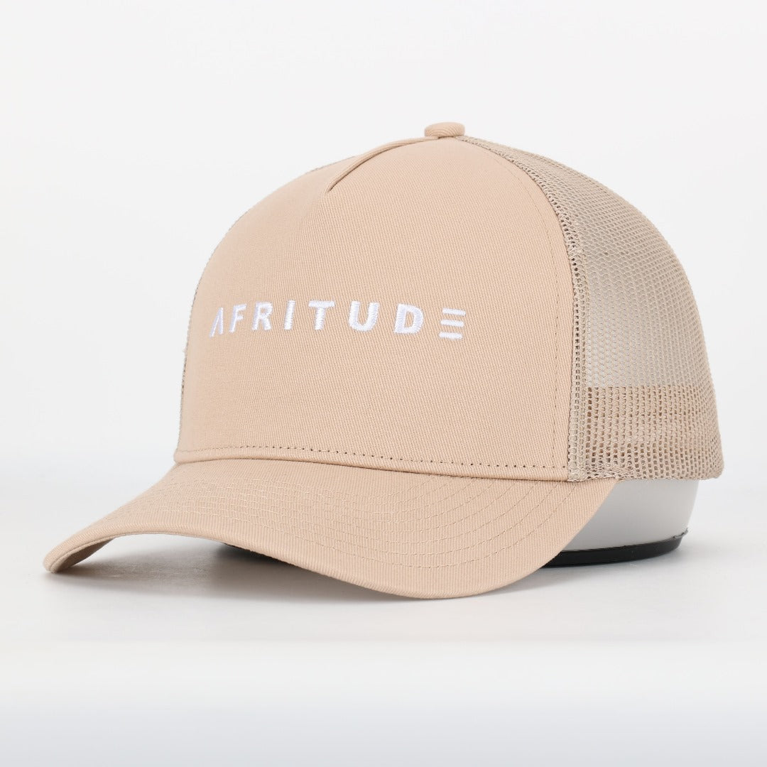 Afritude Monogram Trucker Hat Sand