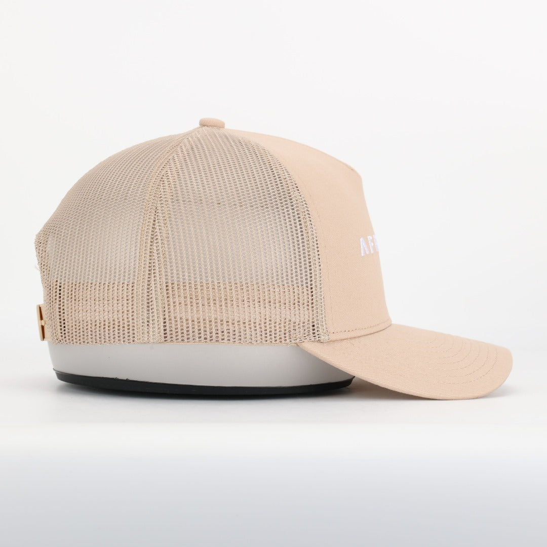 Afritude Monogram Trucker Hat Sand