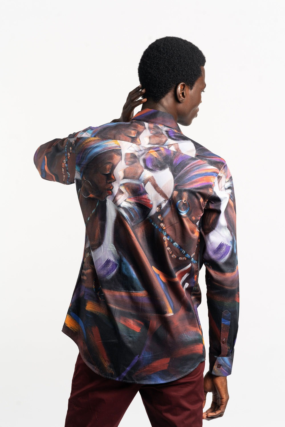 ZIP-UP SHIRT - "AFRICAN ART"