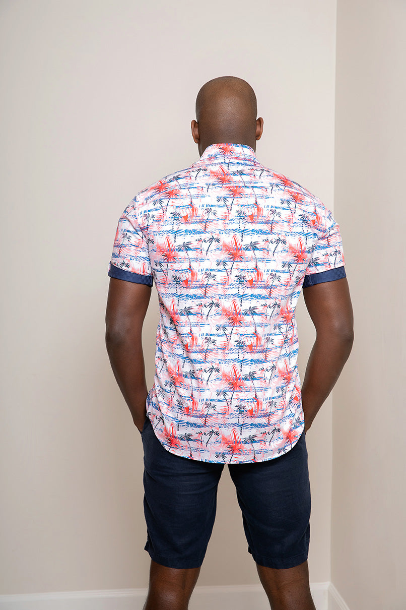 "HAWAIAN PRINT" SHORT SLEEVE SHIRT